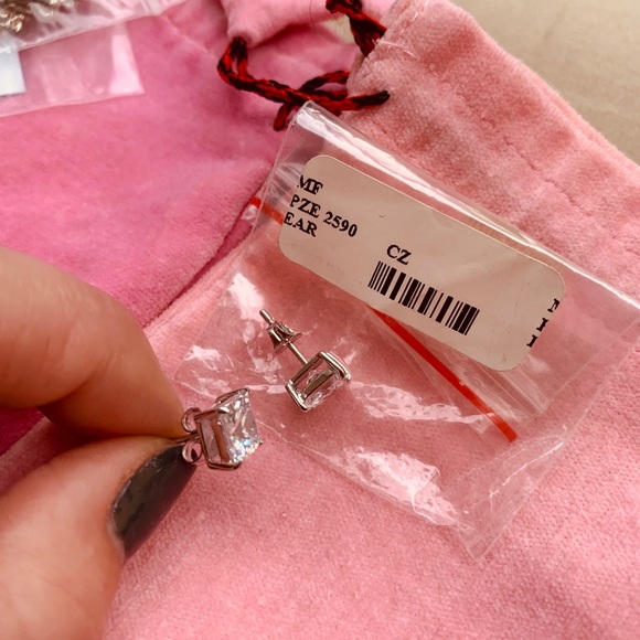 925 Silver Breast Cancer CZ Earings & Bracelet - Picture 8 of 12